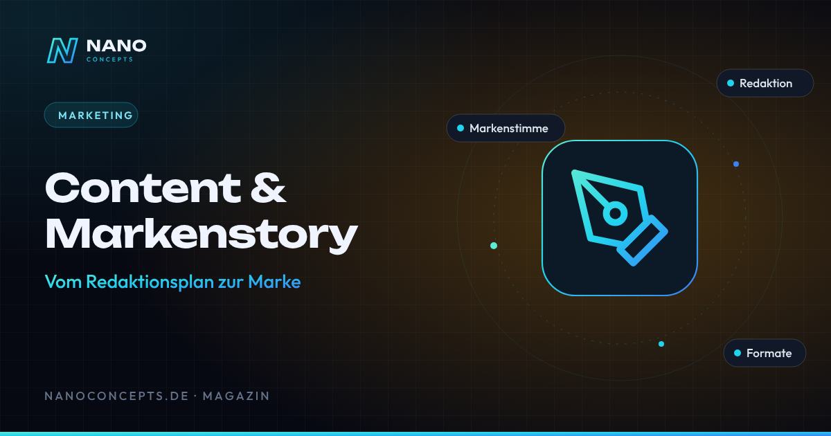 Beitragsbild: Content-Marketing und Markenstory: vom Redaktionsplan zur Marke