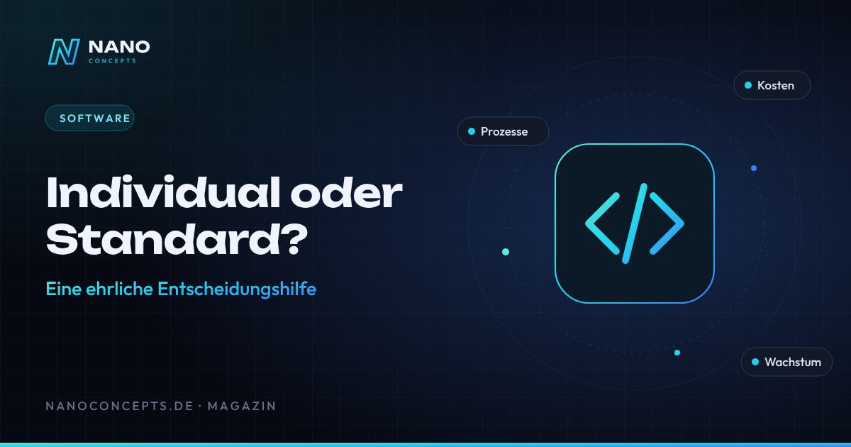Beitragsbild: Individualsoftware oder Standardsoftware? Ein ehrlicher Vergleich