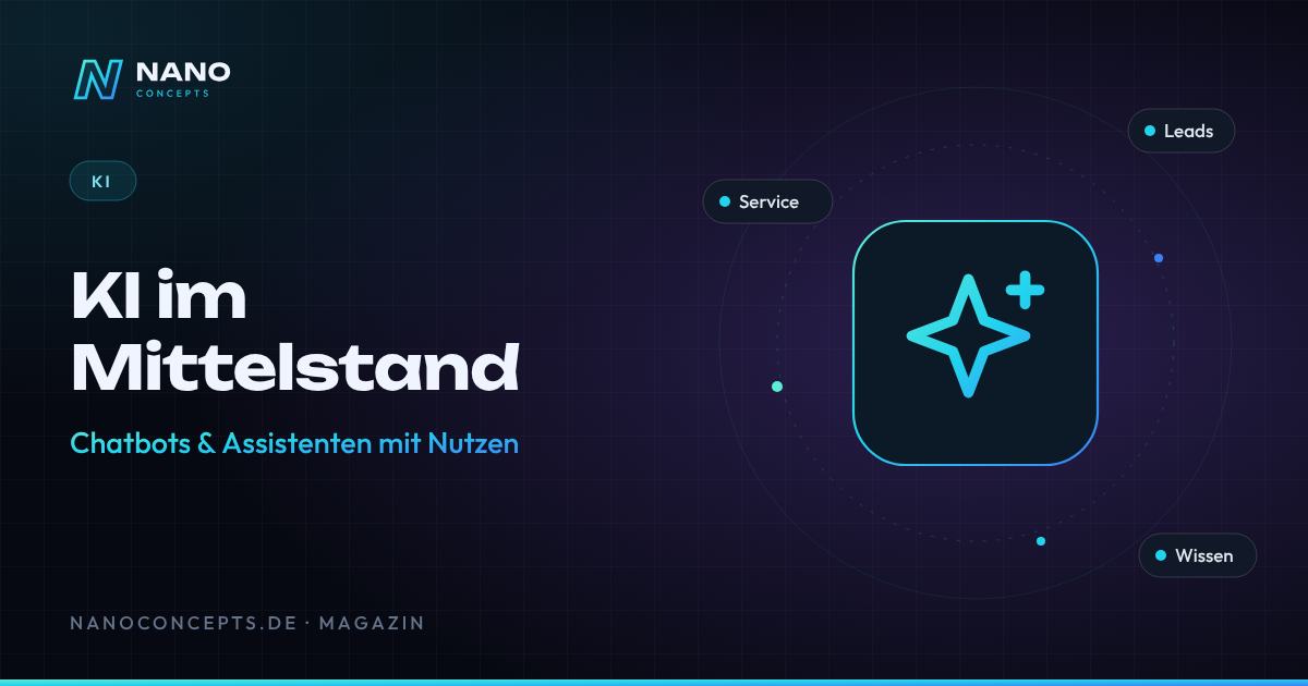 Beitragsbild: KI im Mittelstand: Wo Chatbots und Assistenten wirklich helfen