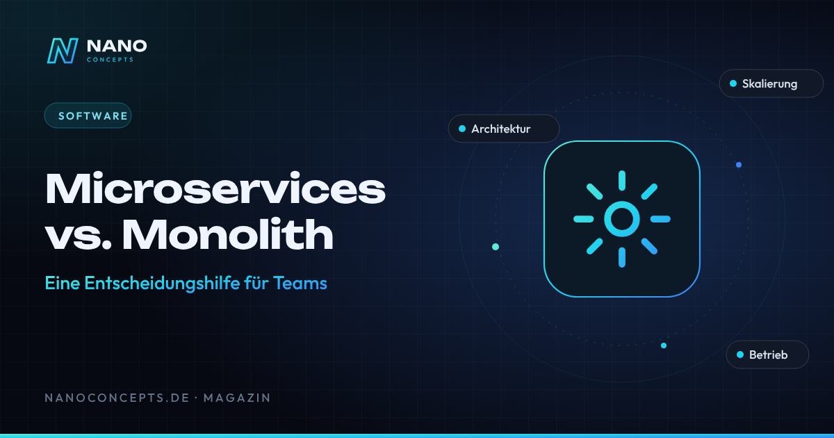 Beitragsbild: Microservices oder Monolith: eine Entscheidungshilfe für Teams