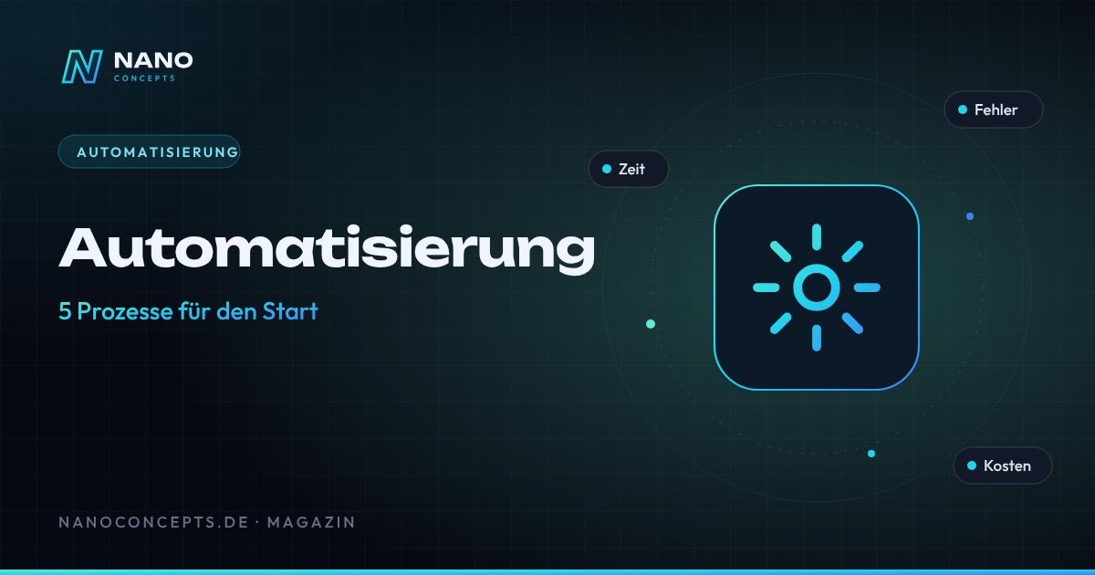 Beitragsbild: 5 Prozesse, die Sie sofort automatisieren sollten