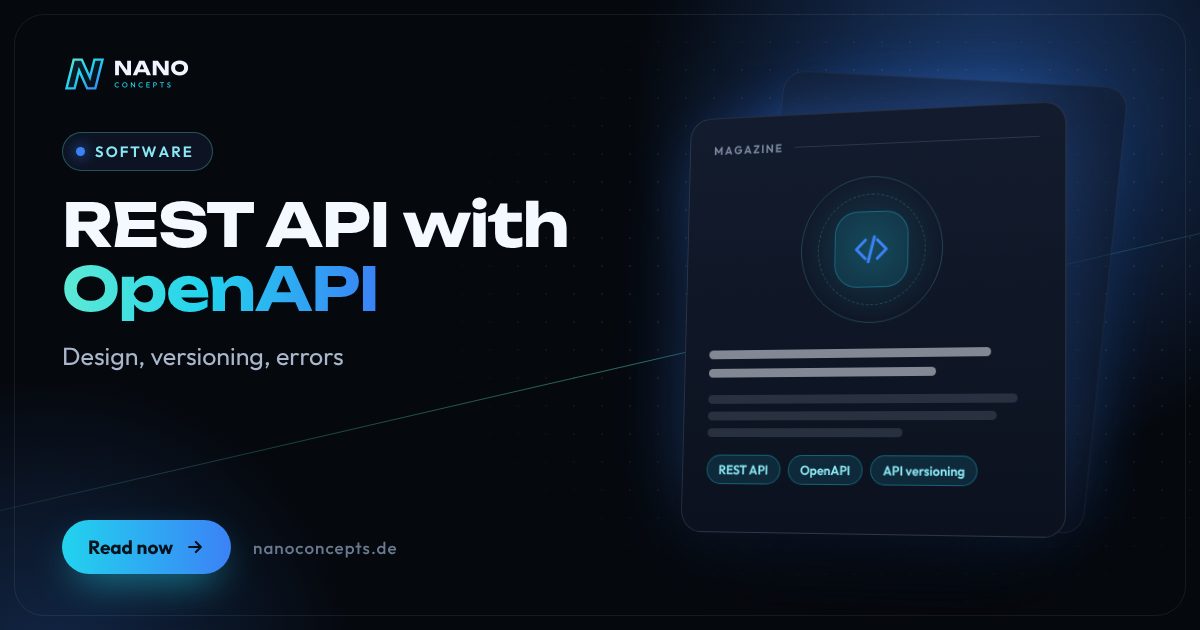 Featured image: REST API with OpenAPI: Design, Versioning and Error Format