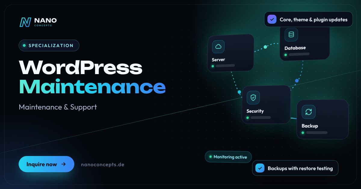 Featured image: WordPress Maintenance