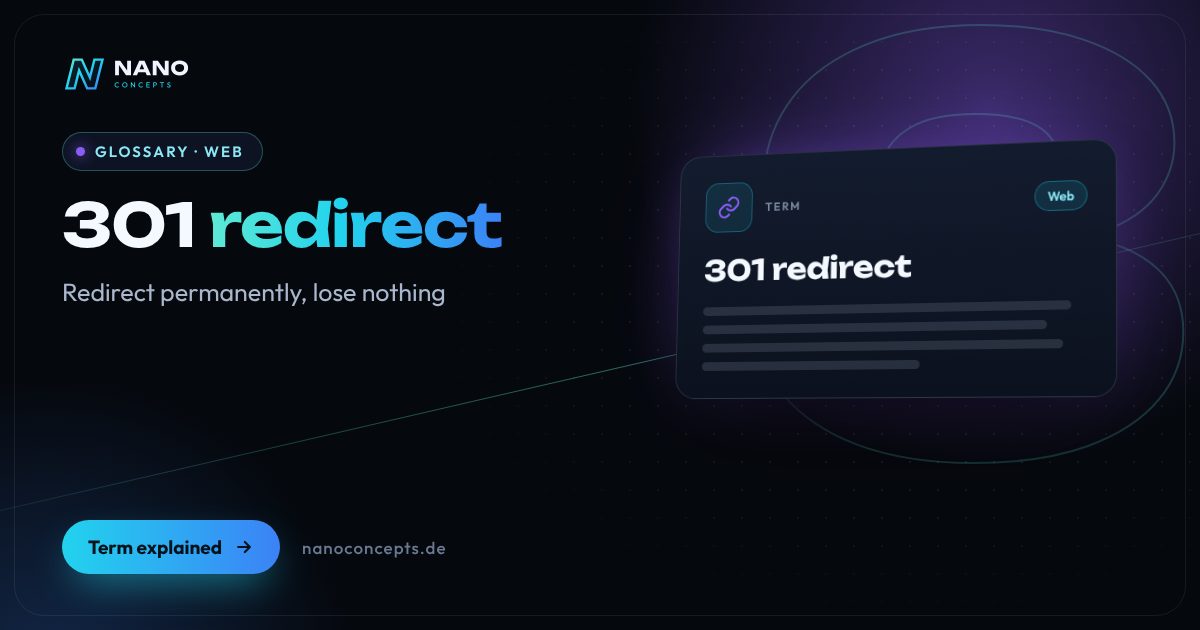 Featured image: 301 redirect