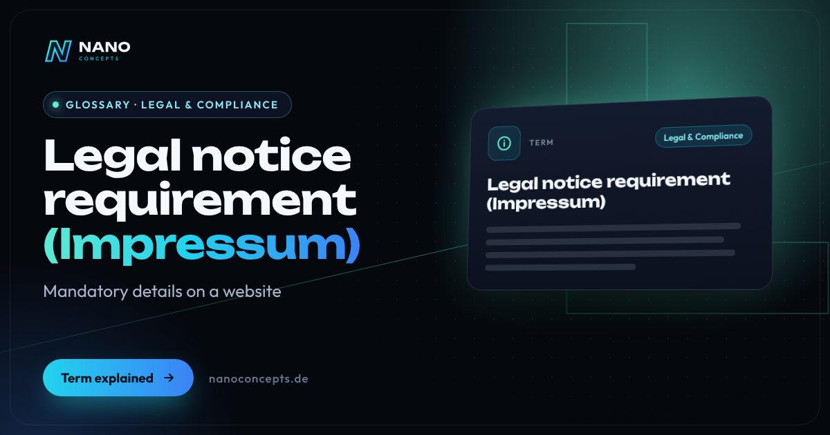 Featured image: Legal notice requirement (Impressum)