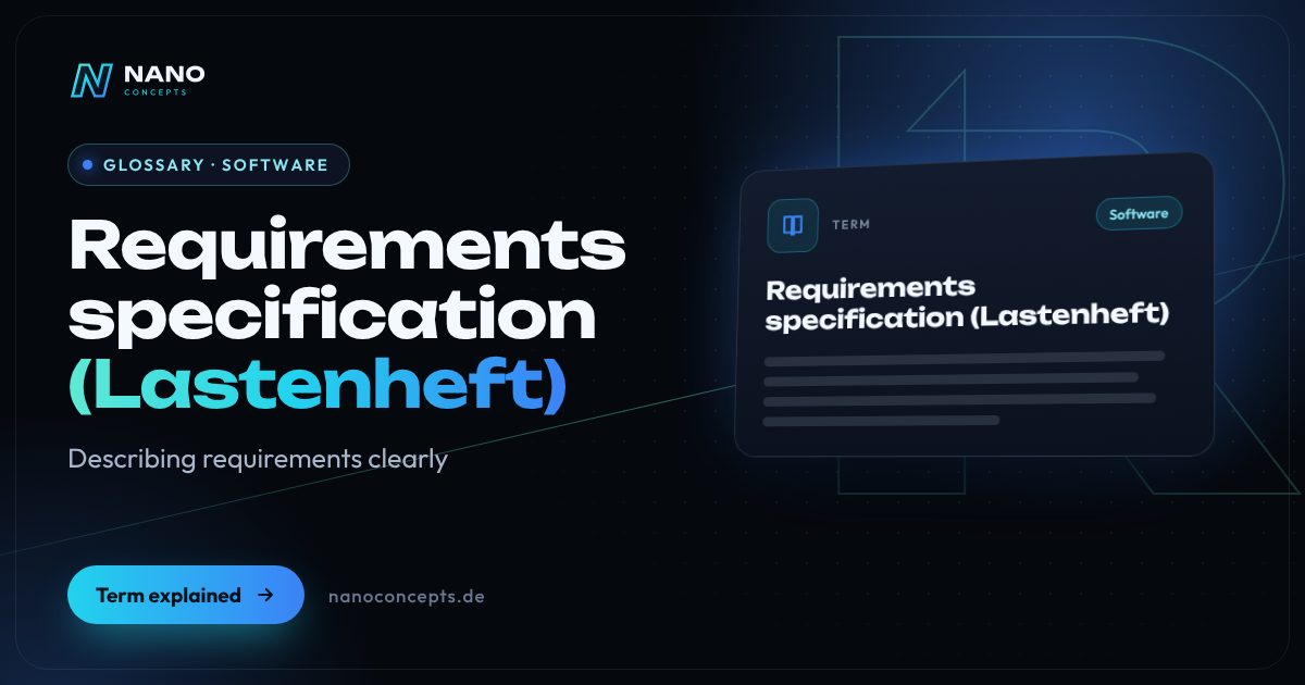 Featured image: Requirements specification (Lastenheft)