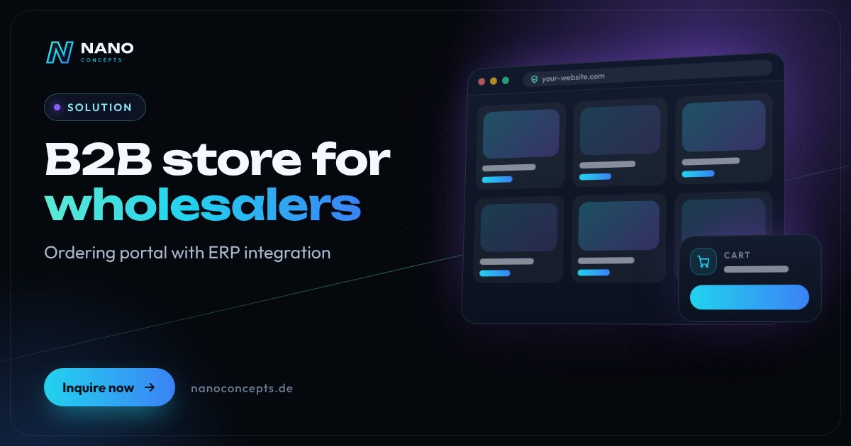 Featured image: B2B online store for wholesalers