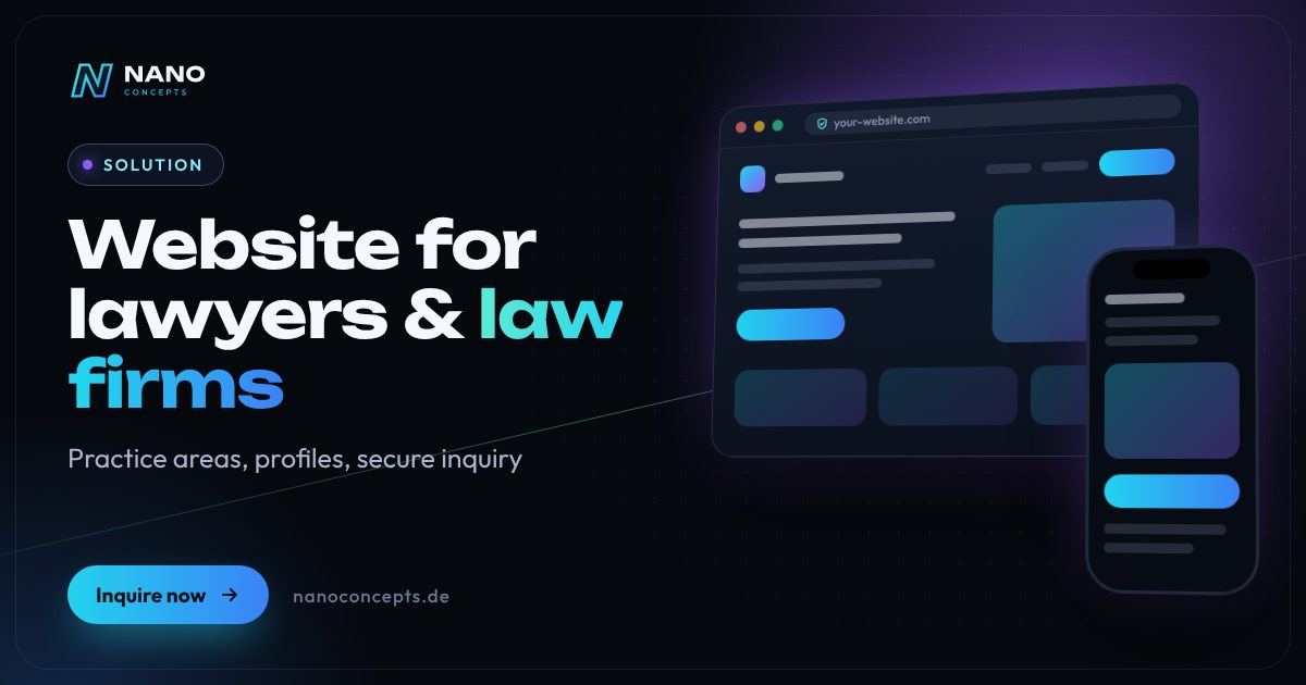Featured image: Website for lawyers & law firms