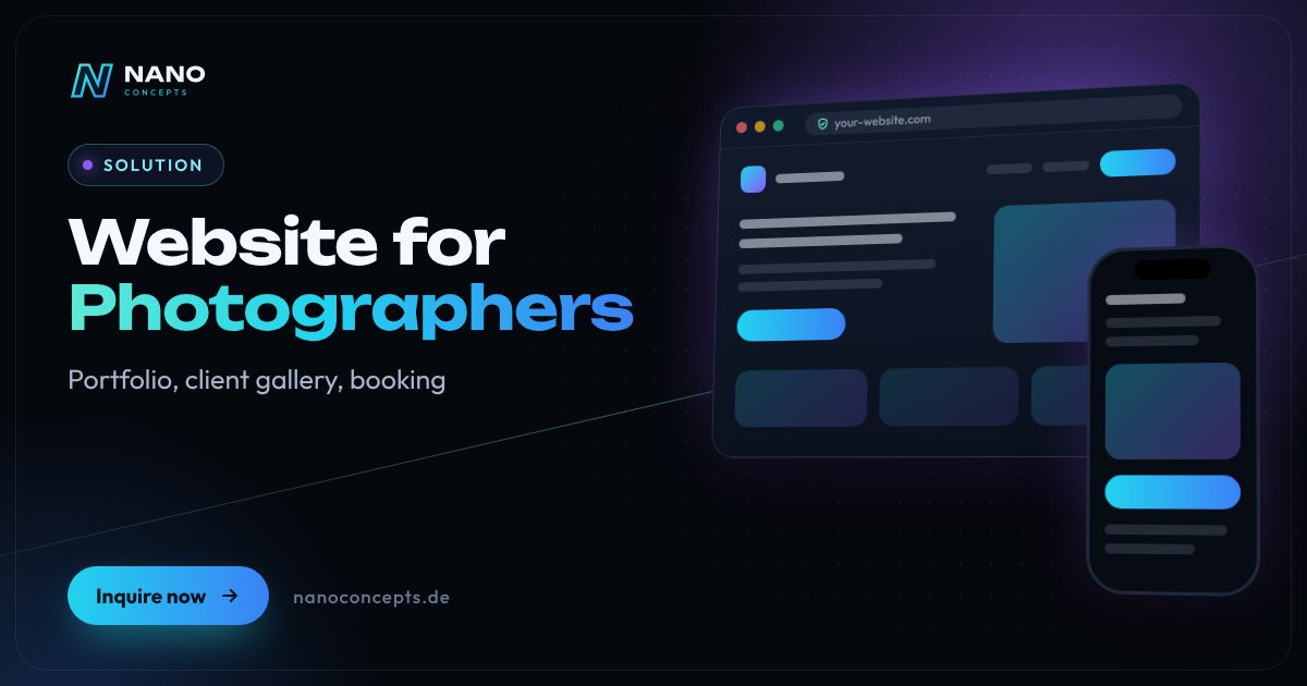 Featured image: Website for Photographers