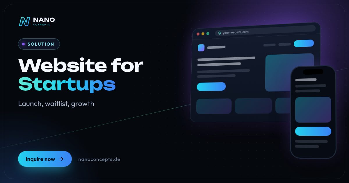 Featured image: Website for Startups