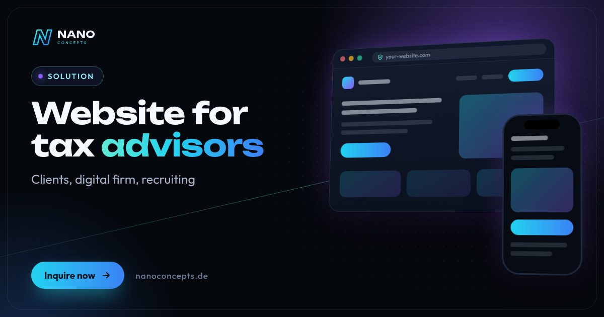 Featured image: Website for tax advisors