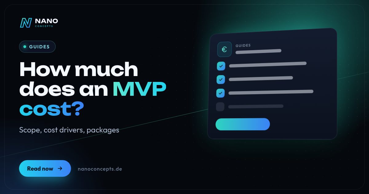 Featured image: How much does an MVP cost – and how do you keep the start lean?