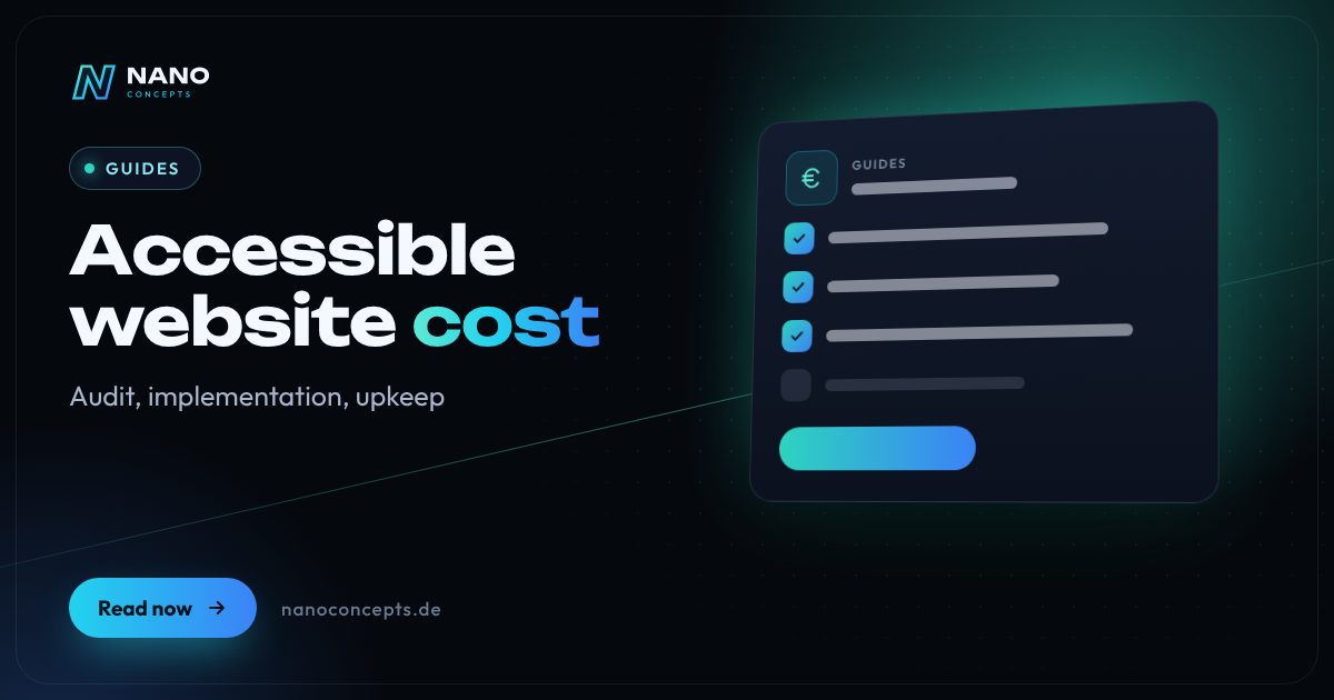 Featured image: How much does an accessible website cost – and what does the price depend on?