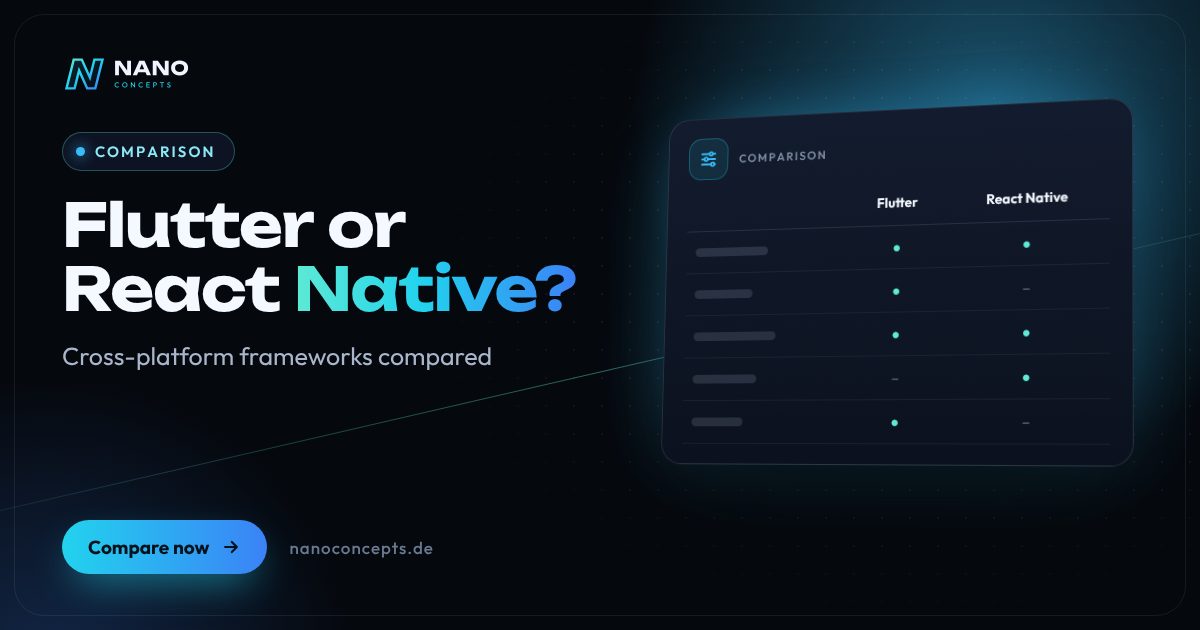 Featured image: Flutter or React Native – which framework is right for your app?
