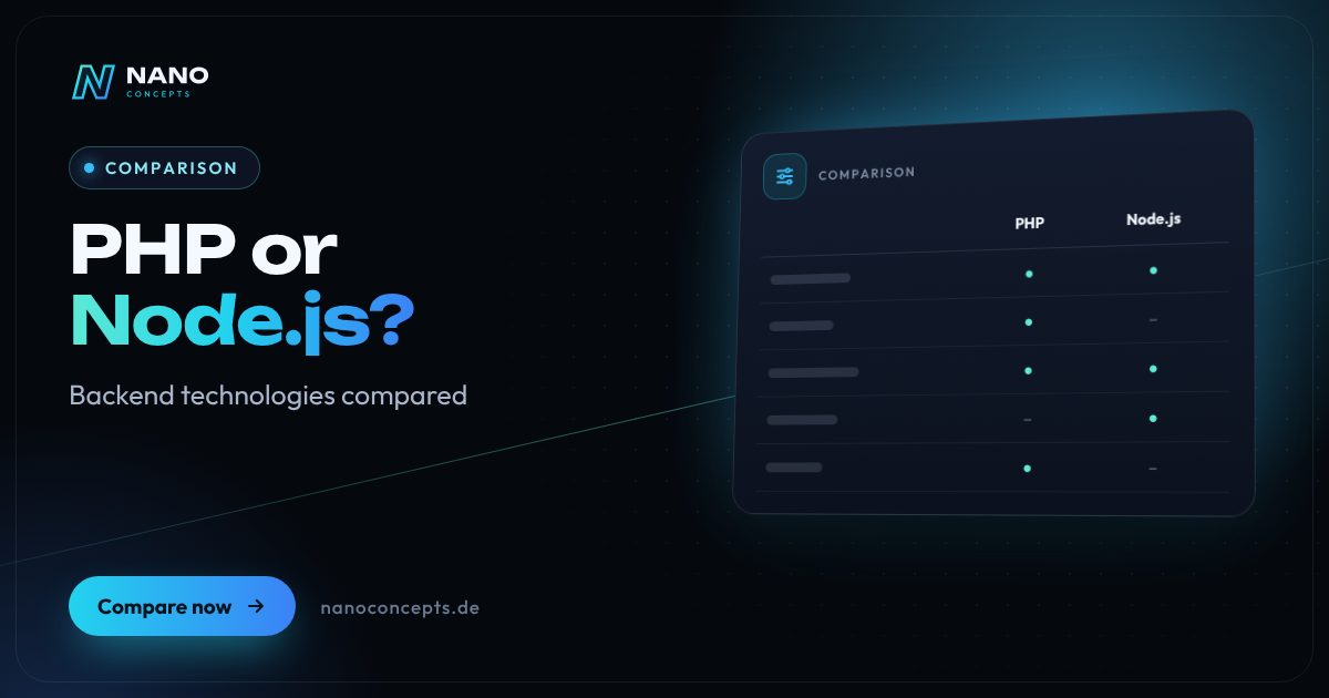 Featured image: PHP or Node.js – which backend technology is right for your project?