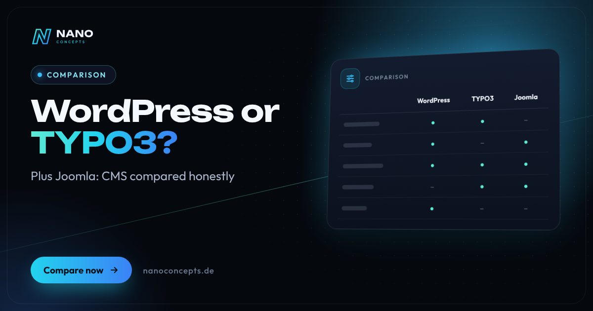 Featured image: WordPress or TYPO3 – which CMS is right for your company?