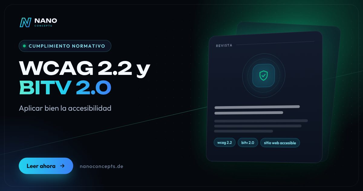 Imagen destacada: WCAG 2.2 y BITV 2.0 en la práctica: cómo aplicar la accesibilidad web