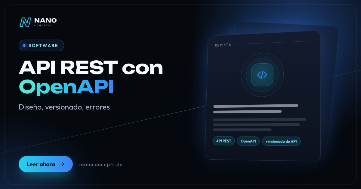 Imagen destacada: API REST con OpenAPI: diseño, versionado y formato de errores