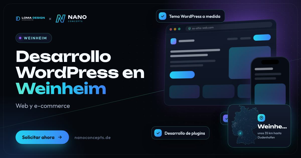 Desarrollo WordPress en Weinheim