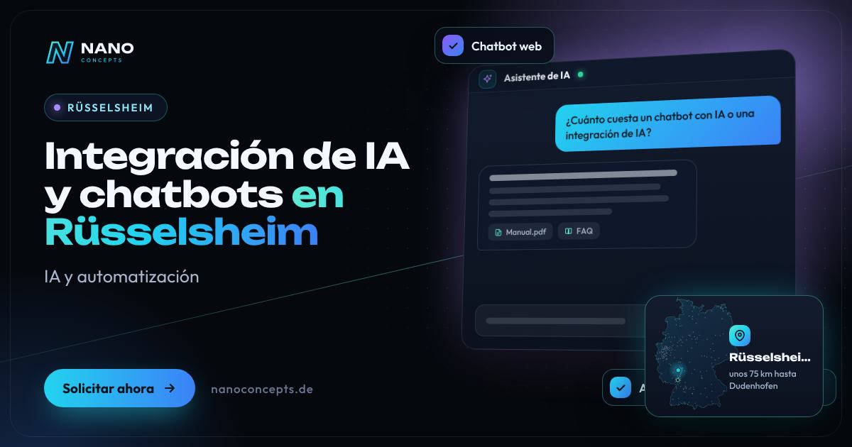 Integración de IA y chatbots en Rüsselsheim am Main