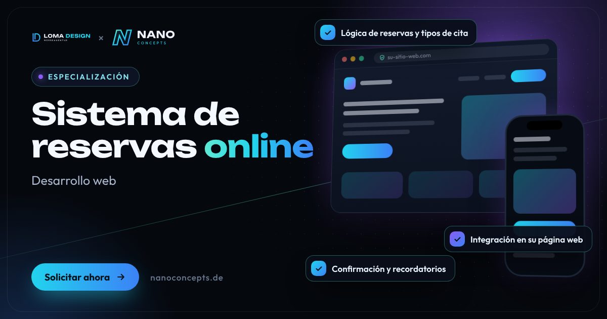 Imagen destacada: Sistema de reservas online