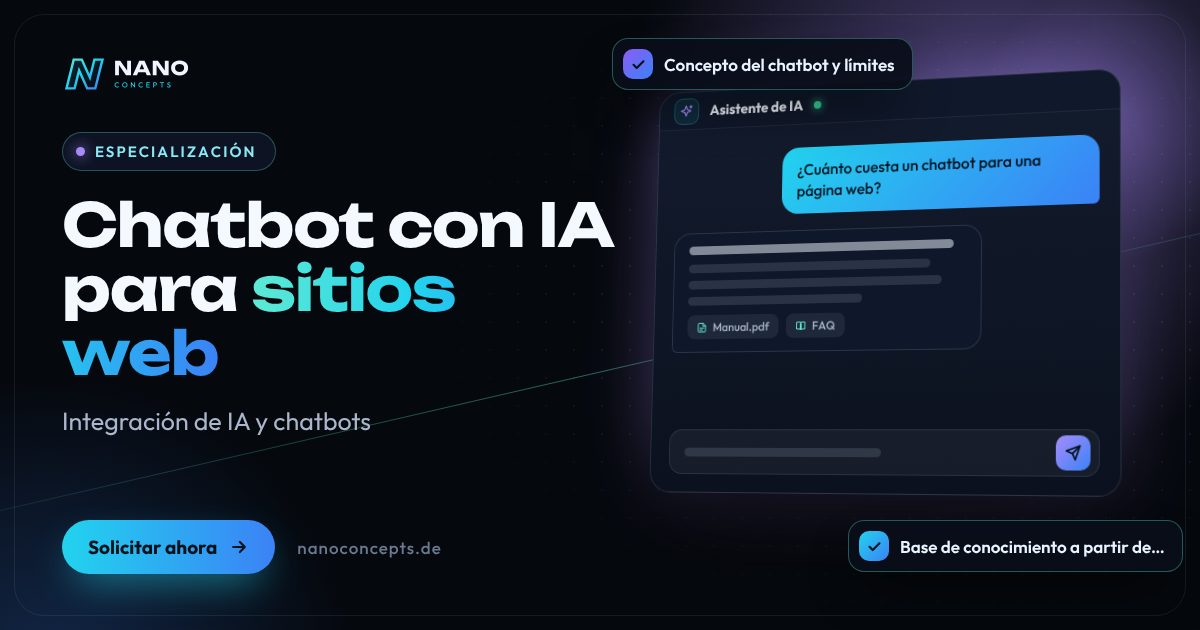 Imagen destacada: Chatbot con IA para sitios web