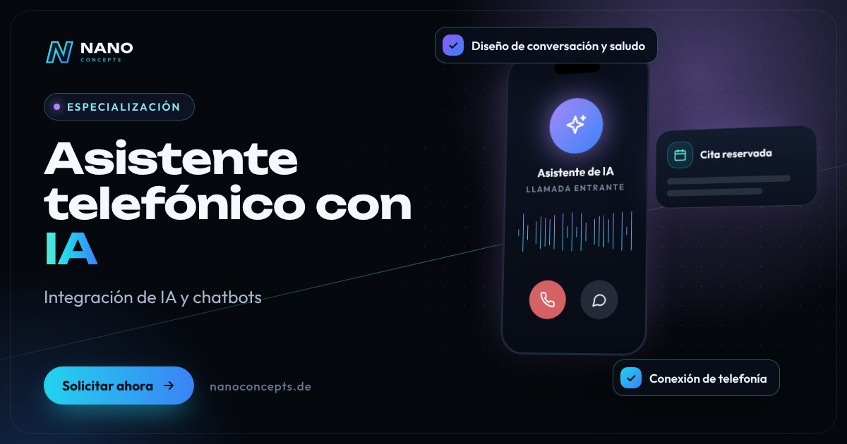 Imagen destacada: Asistente telefónico con IA