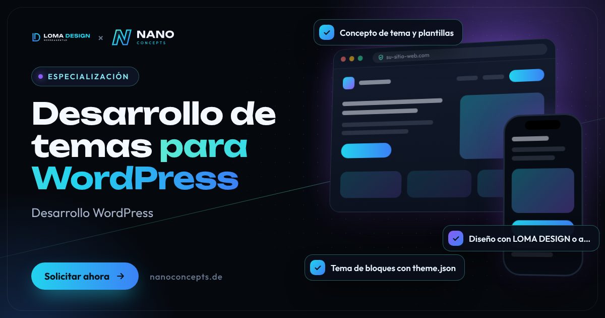 Imagen destacada: Desarrollo de temas para WordPress