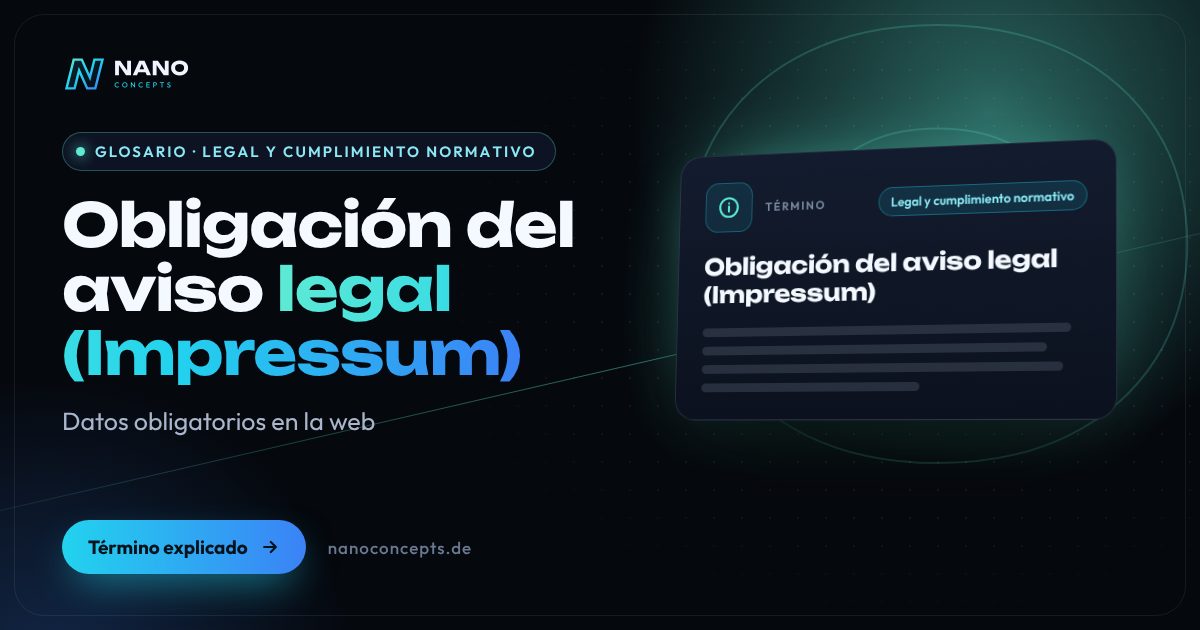 Imagen destacada: Obligación del aviso legal (Impressum)