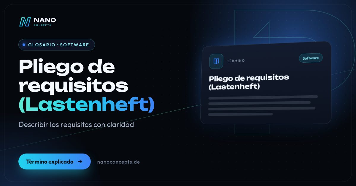 Imagen destacada: Pliego de requisitos (Lastenheft)