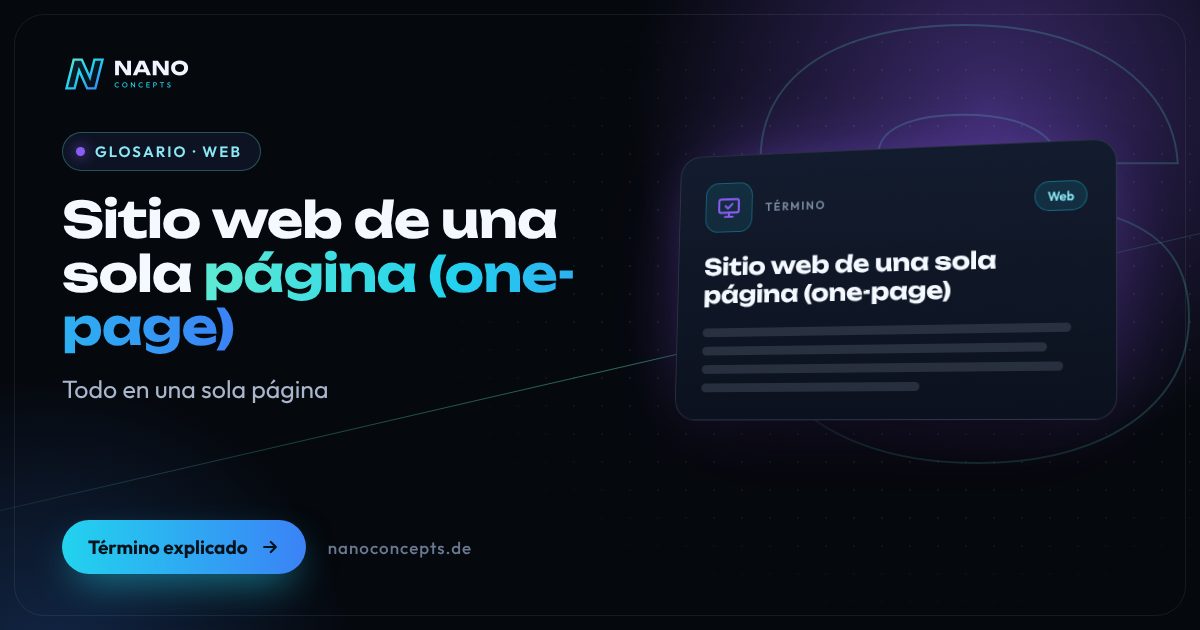 Imagen destacada: Sitio web de una sola página (one-page)