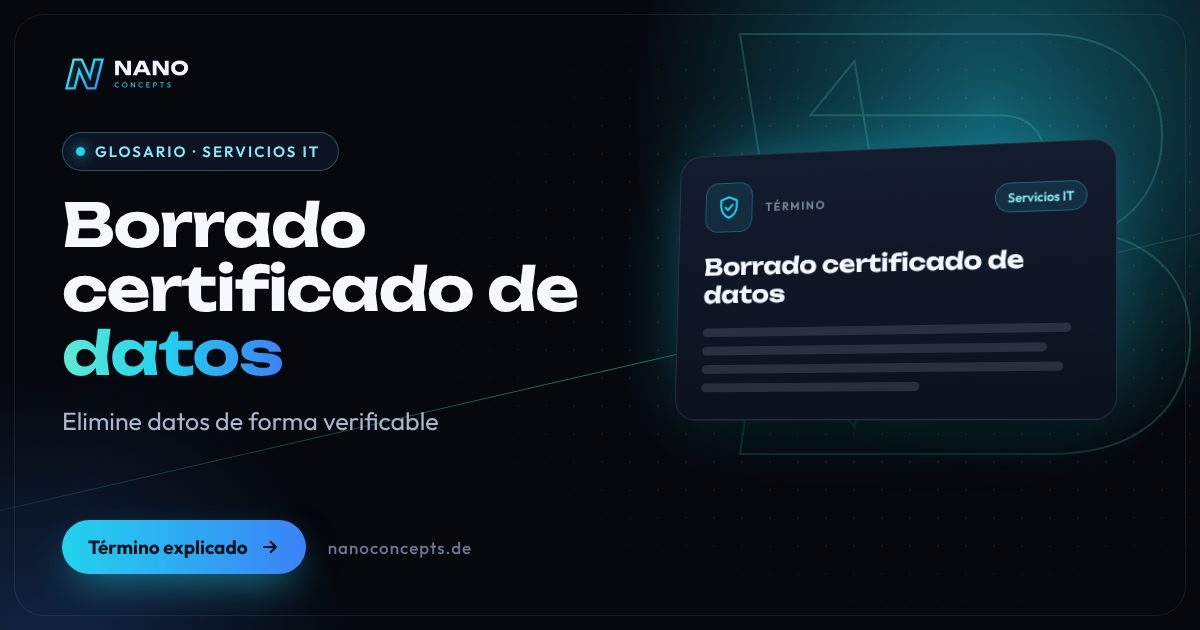 Imagen destacada: Borrado certificado de datos