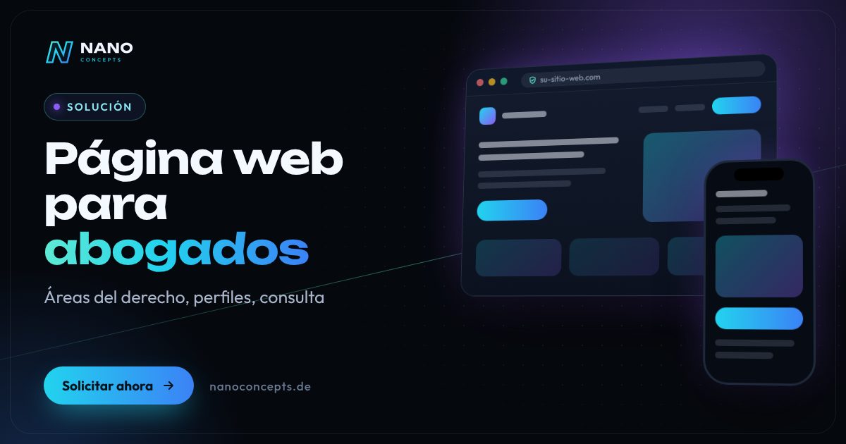 Imagen destacada: Página web para abogados y despachos