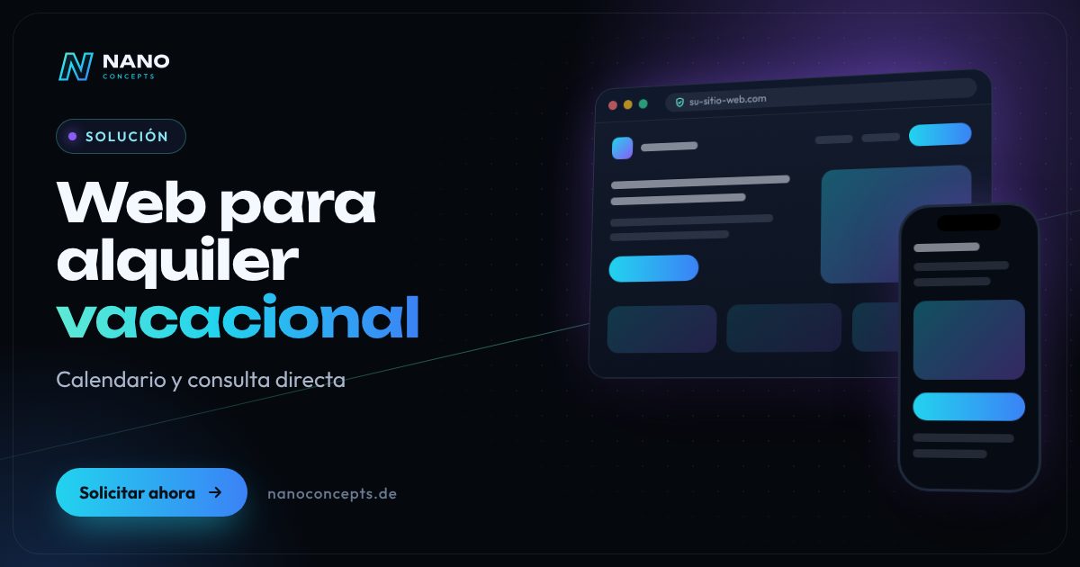 Imagen destacada: Página web para apartamentos vacacionales