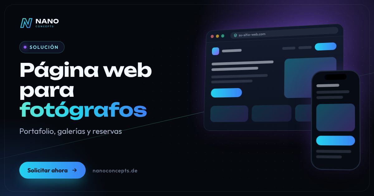 Imagen destacada: Página web para fotógrafos