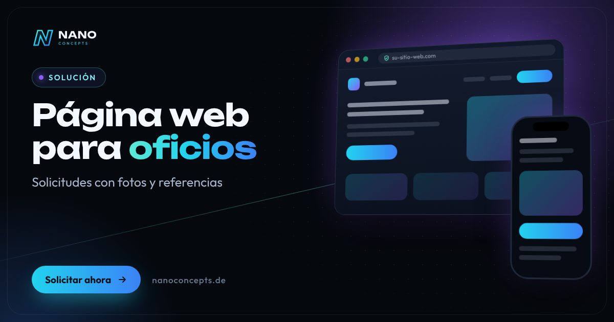 Imagen destacada: Página web para empresas de oficios