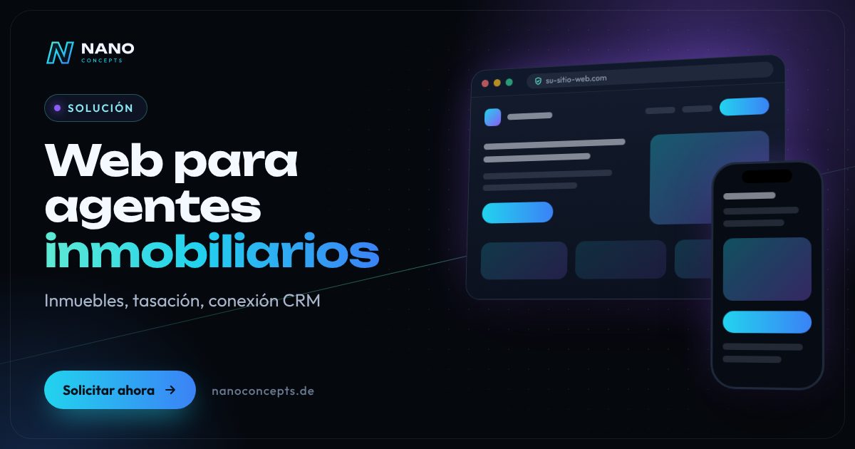 Imagen destacada: Página web para agentes inmobiliarios