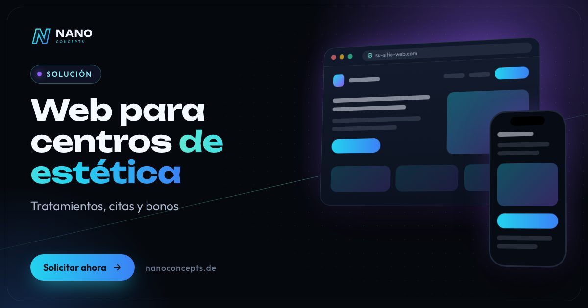 Imagen destacada: Página web para centros de estética