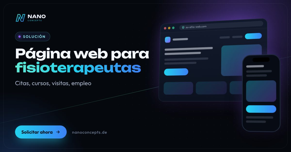 Imagen destacada: Página web para fisioterapeutas