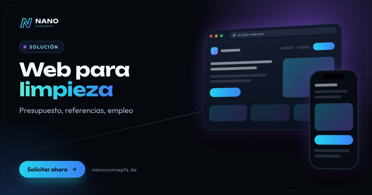 Imagen destacada: Página web para empresas de limpieza