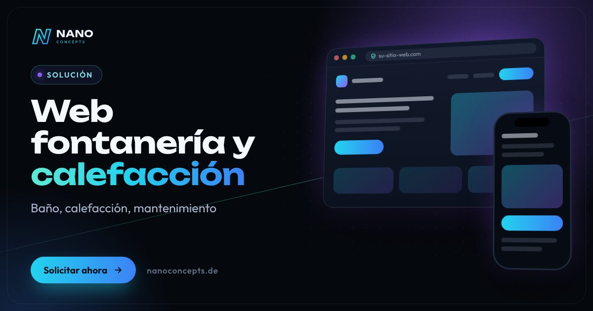 Imagen destacada: Página web para empresas de fontanería y calefacción