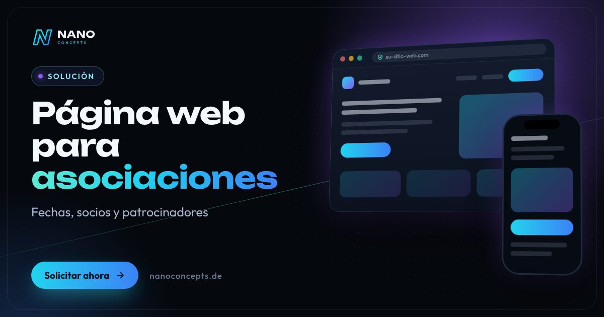 Imagen destacada: Página web para asociaciones y clubes