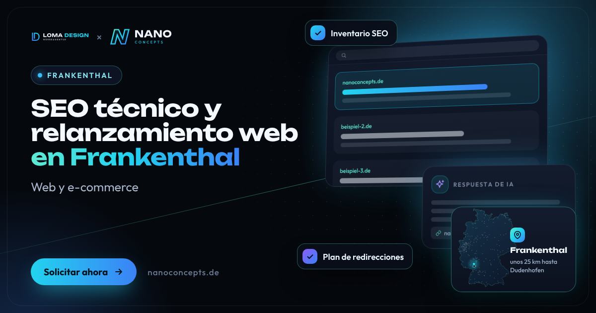 SEO técnico y relanzamiento web en Frankenthal (Pfalz)