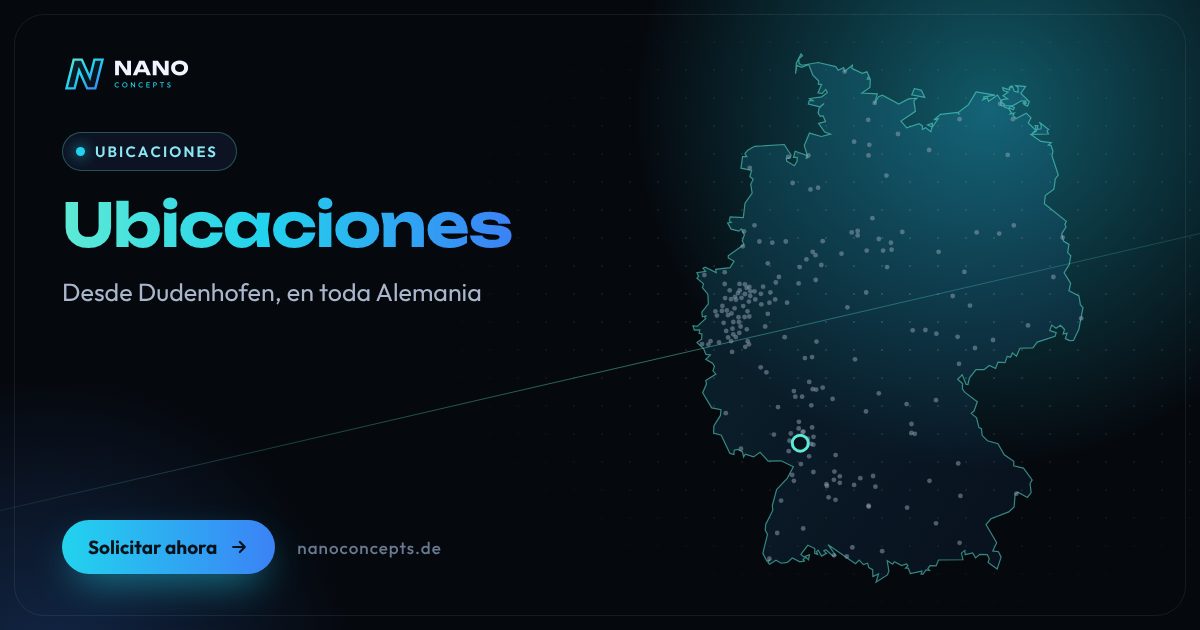 Mapa: ubicaciones de Nano Concepts en Alemania