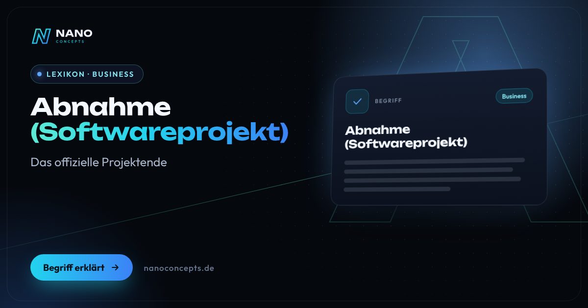 Beitragsbild: Abnahme (Softwareprojekt)