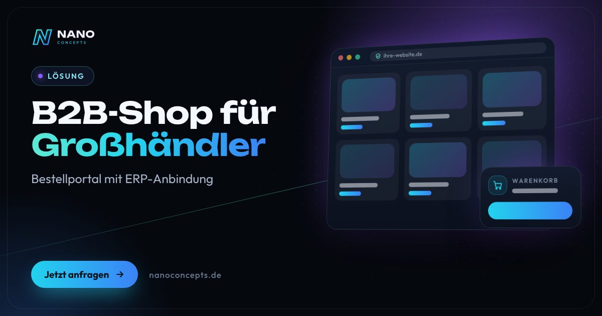 Beitragsbild: B2B-Shop für Großhändler