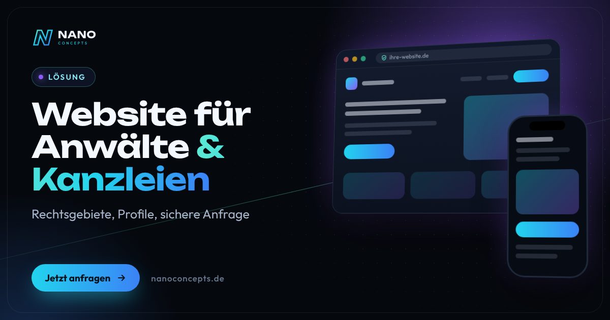 Beitragsbild: Website für Anwälte & Kanzleien