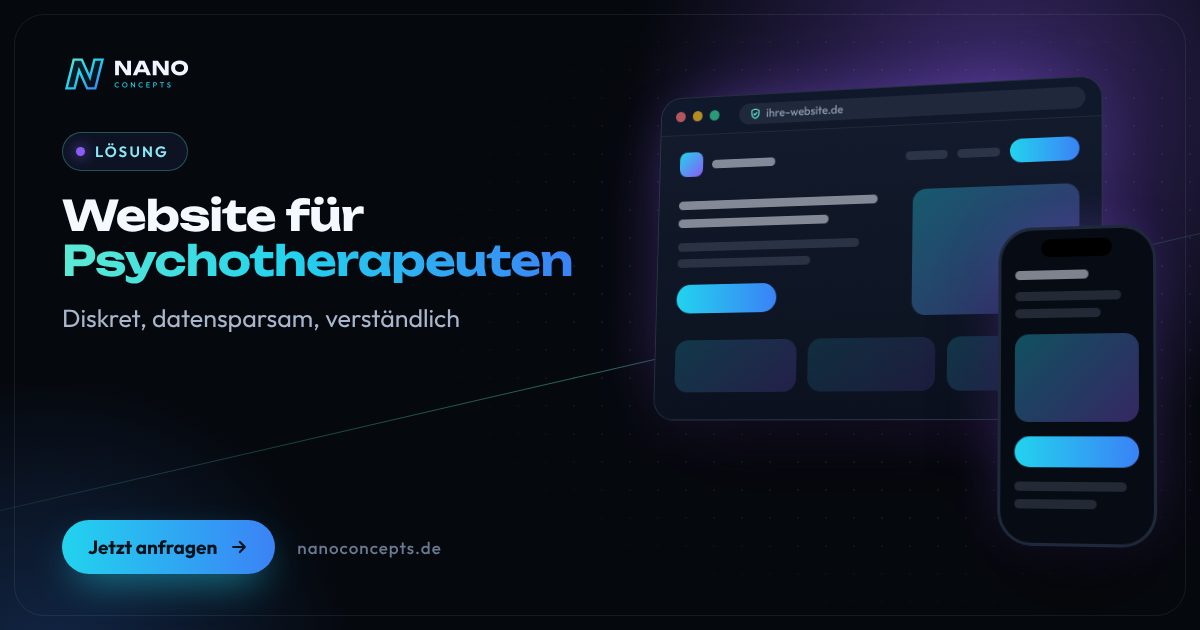 Beitragsbild: Website für Psychotherapeuten