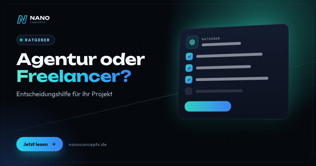 Beitragsbild: Agentur oder Freelancer – wer sollte Website oder Software umsetzen?