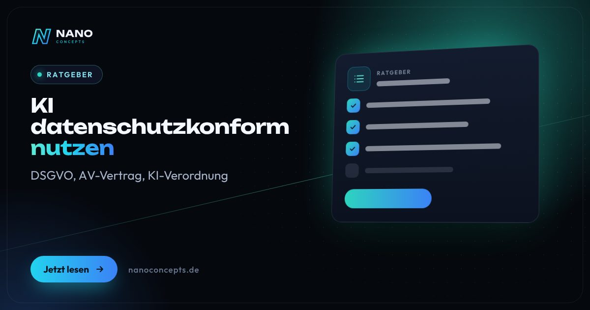 Beitragsbild: Wie nutzt man KI im Unternehmen datenschutzkonform?